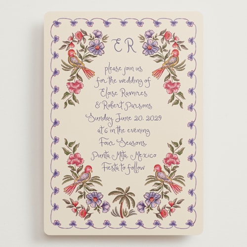 This is a eggplant wedding invitations with standard by Chris Griffith called artisan wedding printing on signature in grand