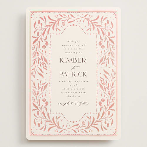 This is a peony wedding invitations with standard by Ashley DeMeyere called porcelain printing on signature in grand