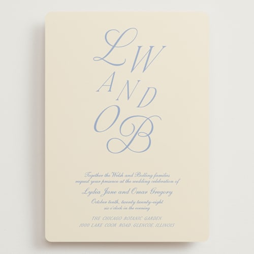 This is a ocean wedding invitations with standard by Baumbirdy called luxe printing on signature in grand
