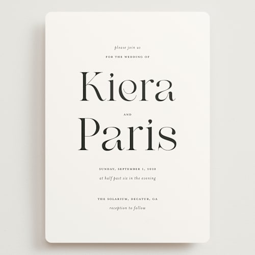 This is a tuxedo wedding invitations with standard by tuldok called embellished note printing on signature in grand