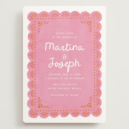 This is a carnation wedding invitations with standard by Itsy Belle Studio called vienes printing on signature in grand