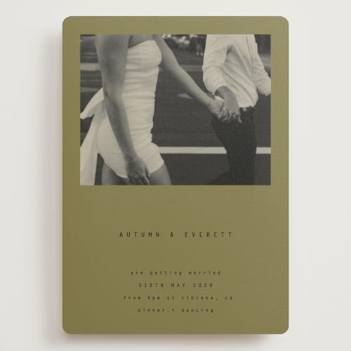 This is a elm wedding invitations with standard by Blustery August called nonnette printing on signature in grand