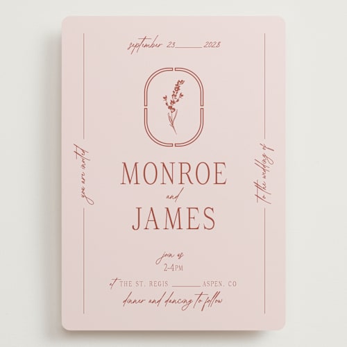 This is a wine wedding invitations with standard by Jen Ramsey called classic and floral printing on signature in grand