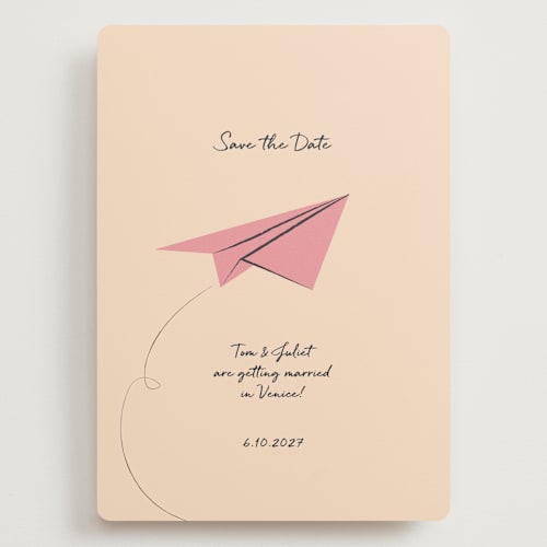 This is a strawberry save the date with standard by Ani Somi called away printing on signature in grand