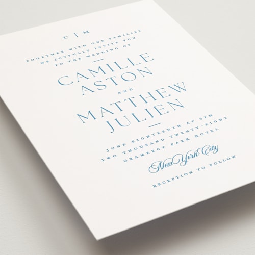 This is a neptune petite wedding invitations with standard by Kristie Kern called gwenyth printing on signature in petite