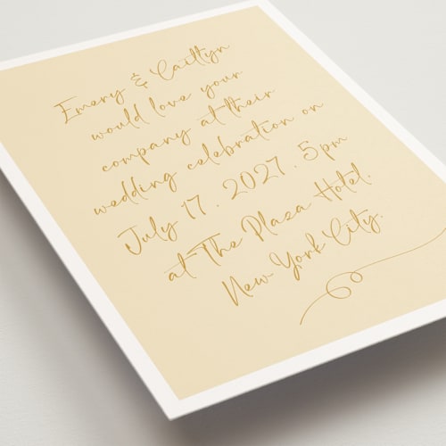 This is a honey petite wedding invitations with standard by Adelyn T. called ink scribble printing on signature in petite