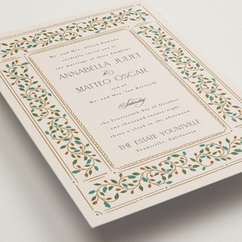 This is a autumn petite wedding invitations with standard by Ashlee Townsend called juliet printing on signature in petite