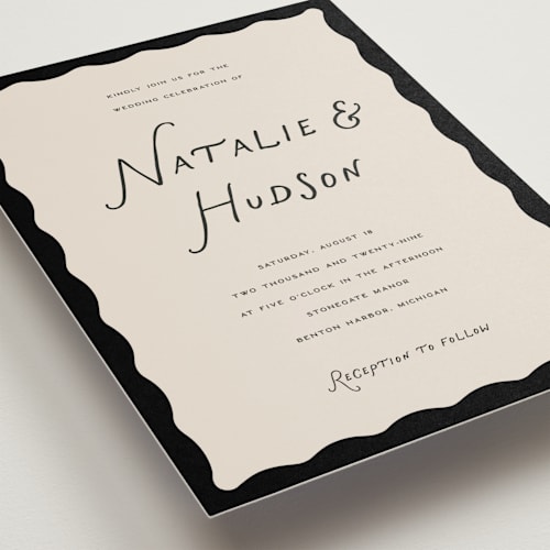 This is a shadow petite wedding invitations with standard by Pixel and Hank called lovers printing on signature in petite