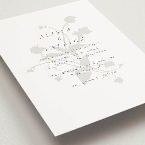 This is a fawn petite wedding invitations with standard by AK Graphics called autumnal printing on signature in petite