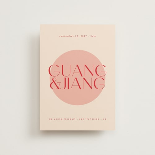 This is a blossom petite wedding invitations with standard by Hudson meet Rose called unity printing on signature in petite