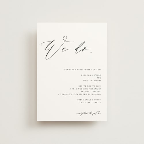 This is a ink petite wedding invitations with standard by lulu and isabelle called we do printing on signature in petite
