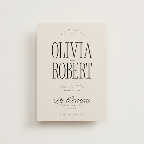 This is a linen petite wedding invitations with standard by Kelly Schmidt called riviera printing on signature in petite