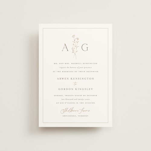 This is a chiffon petite wedding invitations with standard by chocomocacino called kouignette printing on signature in petite