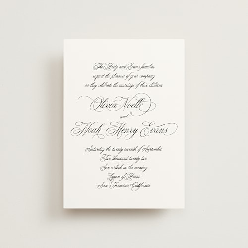 This is a pure petite wedding invitations with standard by Design Lotus called legacy printing on signature in petite