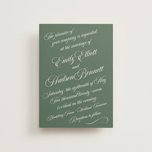 This is a garden petite wedding invitations with standard by Alston Foster called enchanted printing on signature in petite