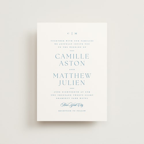 This is a neptune petite wedding invitations with standard by Kristie Kern called gwenyth printing on signature in petite
