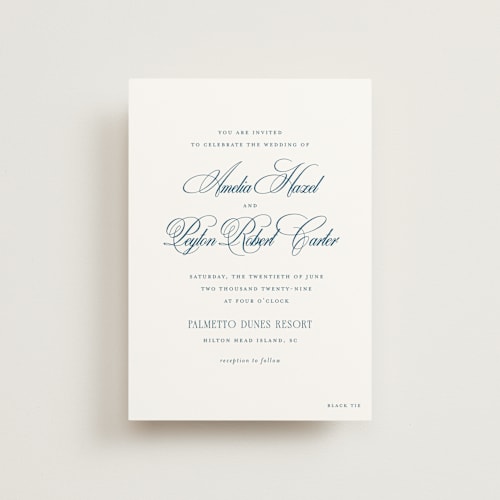 This is a ocean petite wedding invitations with standard by Kelly Schmidt called hilton printing on signature in petite