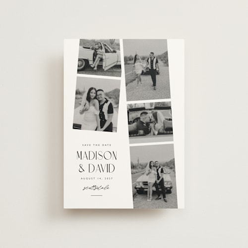 This is a sugar save the date postcards with standard by Jessica Williams called photo booth printing on signature in postcard