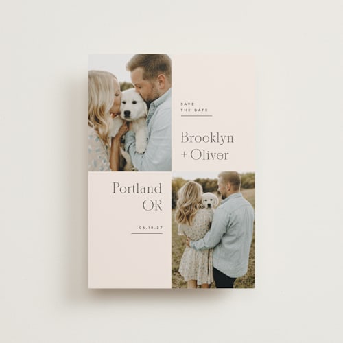 This is a latte save the date postcards with standard by Kristie Kern called portland printing on signature in postcard