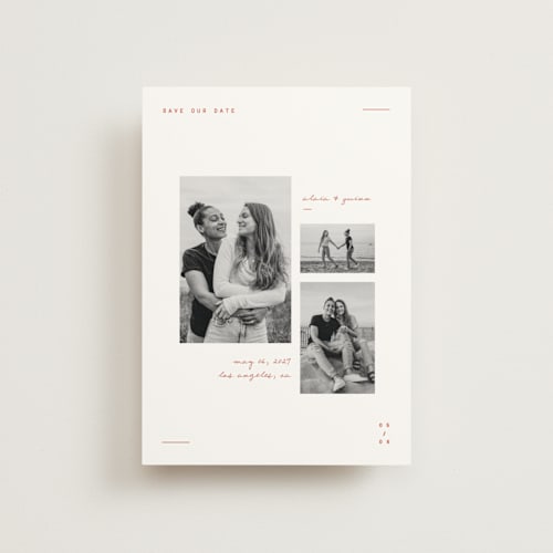 This is a verona sunset save the date postcards with standard by Blustery August called alaia printing on signature in postcard