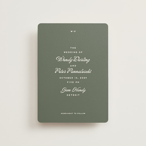 This is a garden petite wedding invitations with standard by Snow and Ivy called penumbra printing on signature in petite