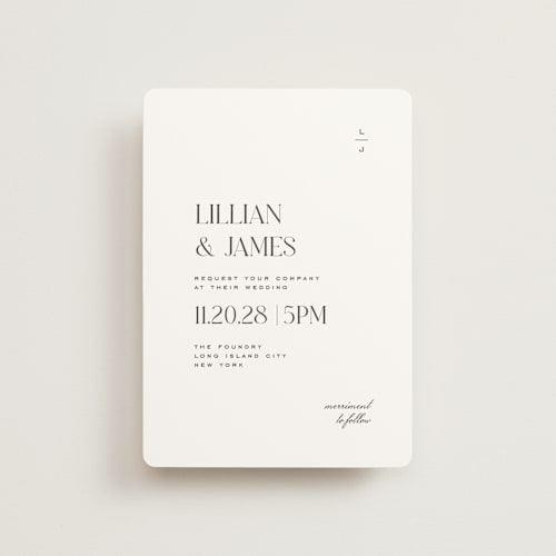 This is a diamond petite wedding invitations with standard by Heather Cairl called clarity printing on signature in petite