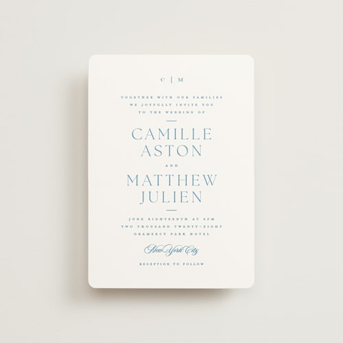 This is a neptune petite wedding invitations with standard by Kristie Kern called gwenyth printing on signature in petite