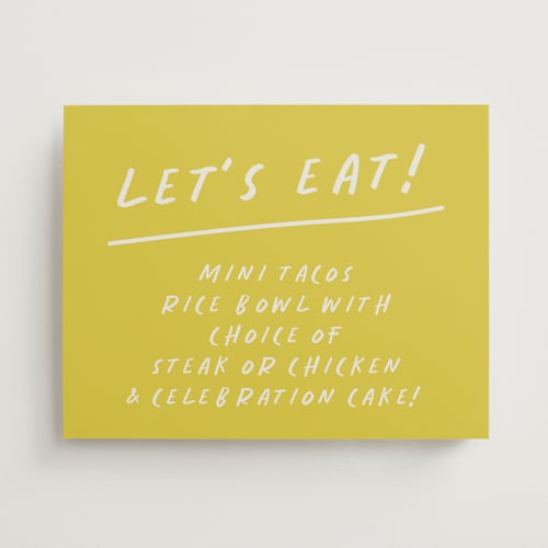 This is a limoncello graduation party decorations with standard by Maja Cunningham called celebration printing on doublethick in 11x14