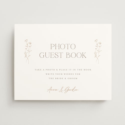 This is a chiffon wedding signs with standard by chocomocacino called kouignette printing on doublethick in 11x14
