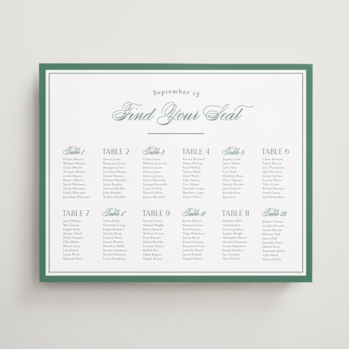 This is a emerald wedding signs with standard by letterfix called fresh classic printing on premium sign board in 16x20