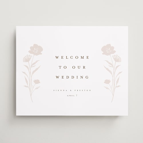 This is a coffee wedding signs with standard by chocomocacino called shiruko printing on premium sign board in 16x20