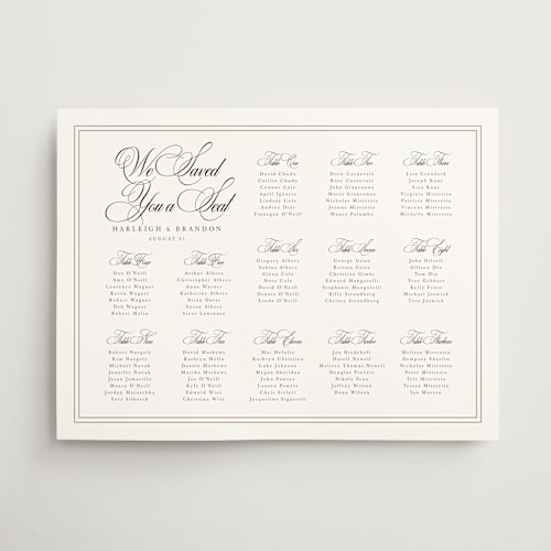 This is a snow wedding signs with standard by Sarah Brown called traditionalist printing on doublethick in 18x24