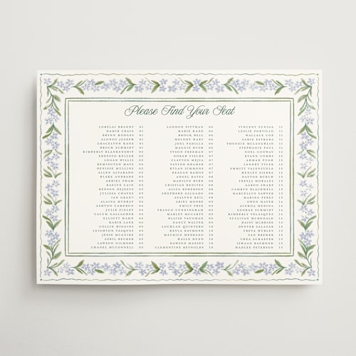 This is a wisteria wedding signs with standard by Jenna Holcomb called vintage sketched printing on doublethick in 18x24