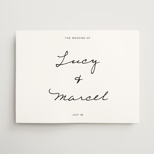 This is a paper wedding signs with standard by Ani Somi called ballpoint printing on doublethick in 18x24