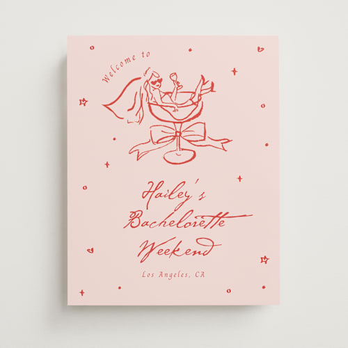 This is a scarlet wedding signs with standard by Cass Loh called cheers to love printing on premium sign board in small