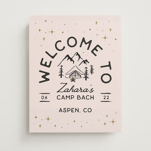 This is a champagne wedding signs with standard by Kelsey Mucci called girls gone wild printing on premium sign board in small