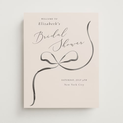 This is a tuxedo wedding signs with standard by Corinne Malesic called bow printing on premium sign board in small