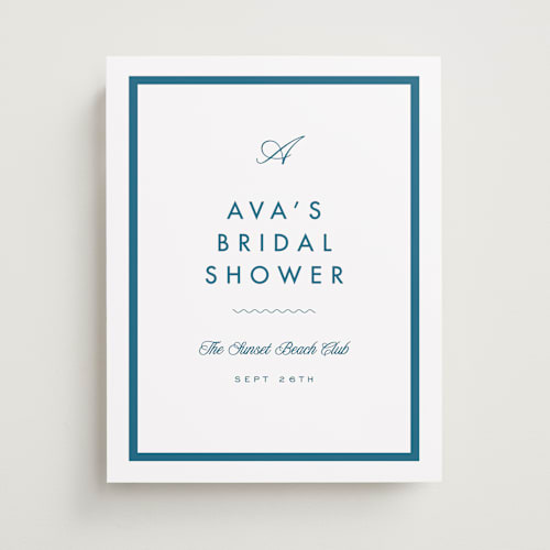 This is a ocean wedding signs with standard by Kelly Schmidt called coast printing on premium sign board in small