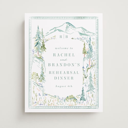 This is a iceberg wedding signs with standard by Petra Kern called plain air printing on premium sign board in small