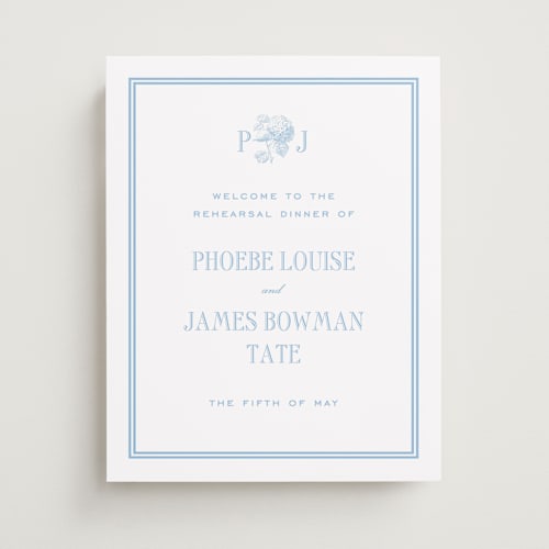 This is a sky wedding signs with standard by Megan Davis called cheseapeake printing on premium sign board in small