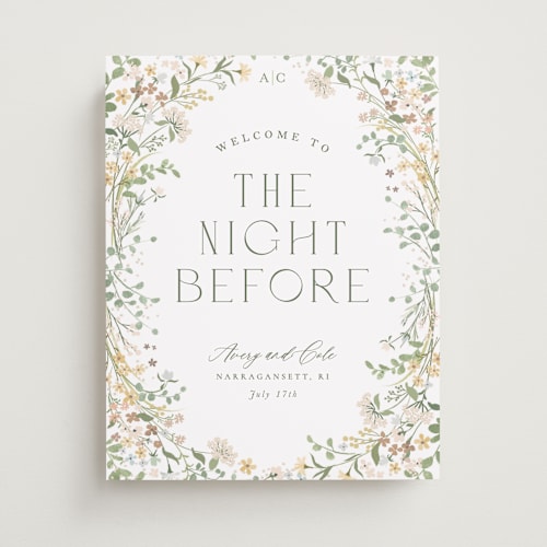 This is a lemongrass wedding signs with standard by Jennifer Wick called avery printing on premium sign board in small