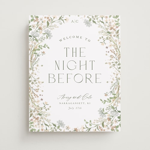 This is a capri wedding signs with standard by Jennifer Wick called avery printing on premium sign board in small