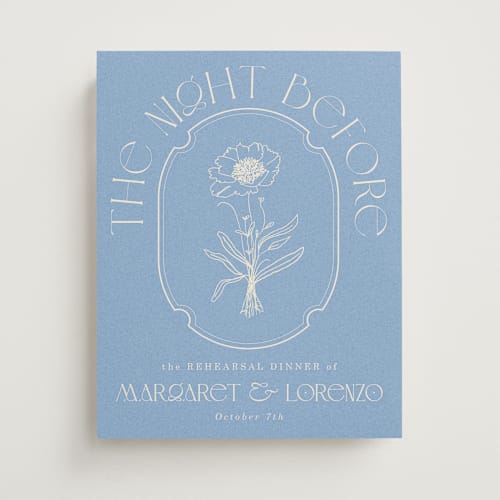 This is a cerulean wedding signs with standard by Baumbirdy called flora arch printing on premium sign board in small