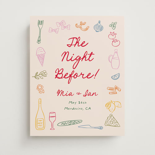 This is a gnocchi wedding signs with standard by Creo Study called pasta party printing on premium sign board in small