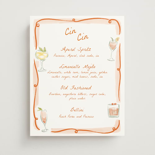 This is a flame wedding signs with standard by Pati Cascino called giardino printing on doublethick in 11x14