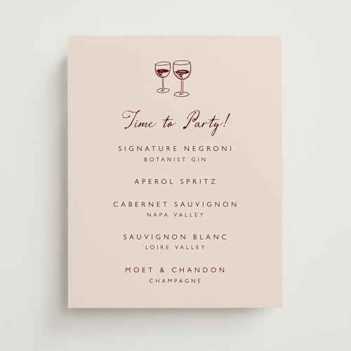 This is a wine wedding signs with standard by Katharine Watson called winery printing on doublethick in 11x14