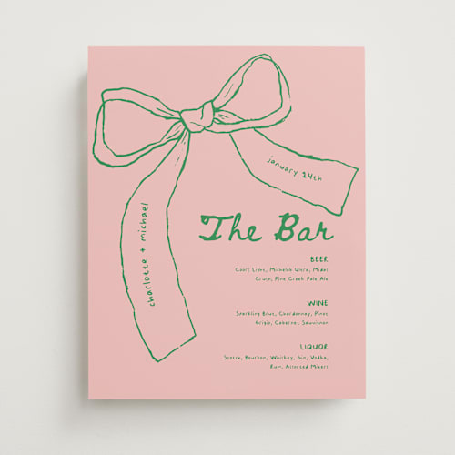 This is a trawberry wedding signs with standard by Vera Lim called just the ribbon printing on doublethick in 11x14