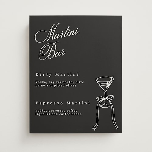 This is a tuxedo wedding signs with standard by Cass Loh called ink drawing printing on doublethick in 11x14