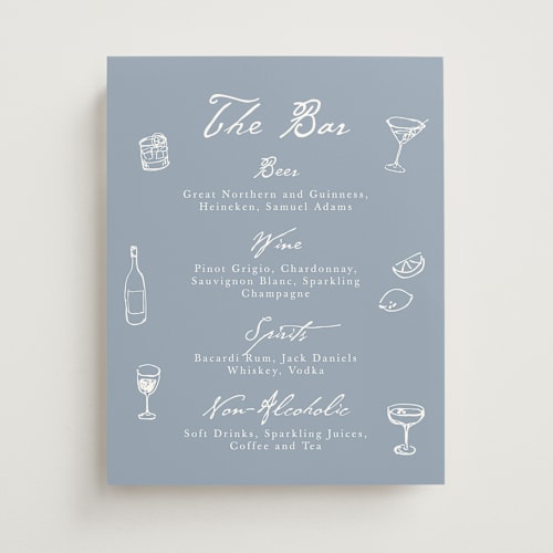 This is a ocean breeze wedding signs with standard by Cass Loh called handdrawn little things printing on doublethick in 11x14