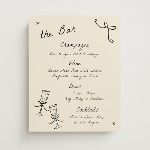 This is a vanilla wedding signs with standard by Ani Somi called roses printing on doublethick in 11x14